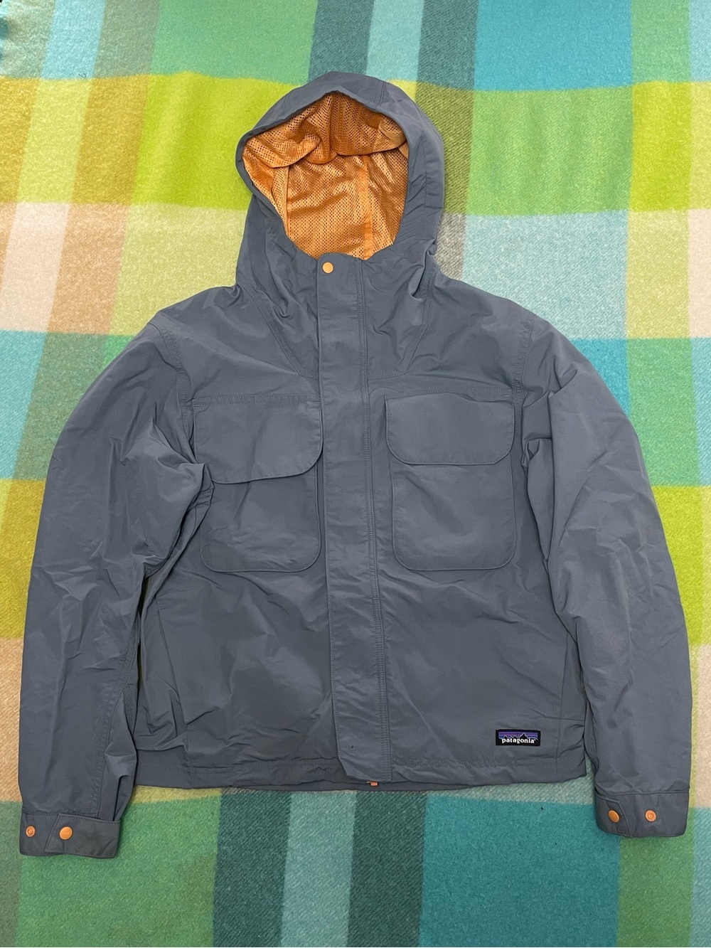 Patagonia Men’s Isthmus Utility Nylon Zip Button Jacket Plume Grey